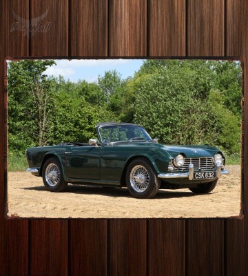 Металлическая табличка Triumph TR4 Металлическая табличка Triumph TR4